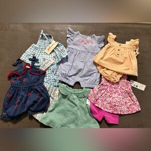 Carter's Matching Sets Blue and Green Summer Collection newborn lot‎